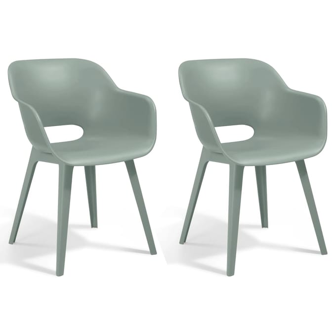 Keter Akola Tuinstoelen - 2 stuks - 56,5x55x80cm - Vintage Green
