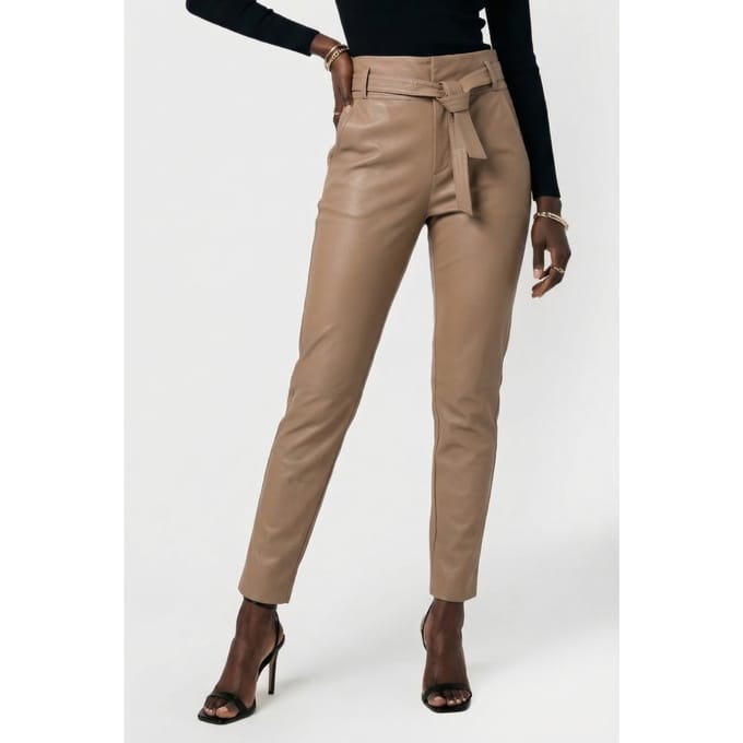 DNA Amsterdam Ann P Camel Size: 1 | Leather Pants Outlet | Dames | Beige