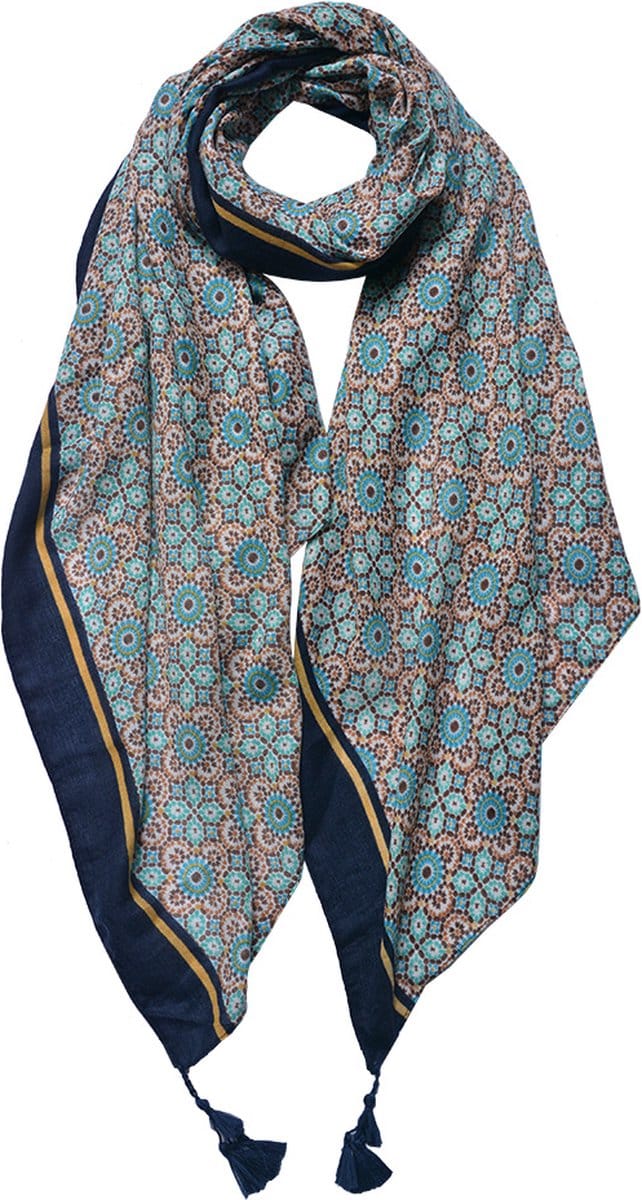 Juleeze Sjaal Dames Print 90x180 cm Groen Synthetisch
