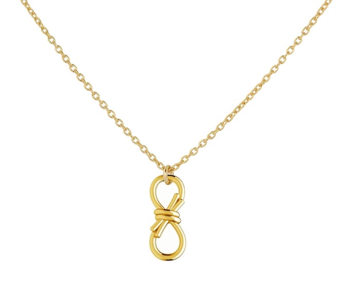 ARLIZI 2248 Ketting infinity symbool knoop hanger - verguld - 44 cm