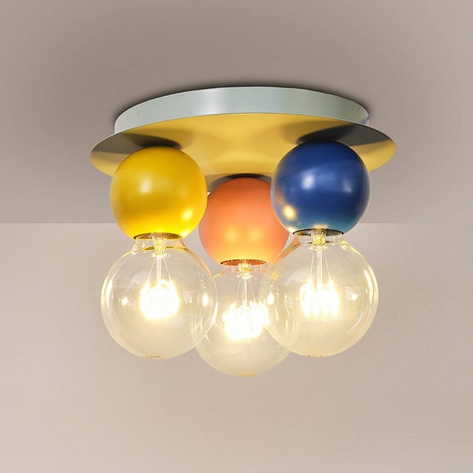 OSRAM Decor Bubble decoratieve plafondlamp, 3-lamps met E27-fitting, 250 mm, IP20, metaal, veelkleurig
