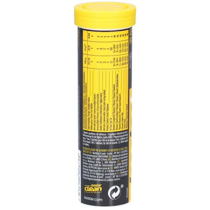 Isostar Fast Hydration Powertabs Sport Drink Lemon High Energy 10 Bruistabletten