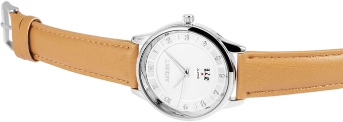 AKZENT Herenhorloge imitatieleer Datumweergave