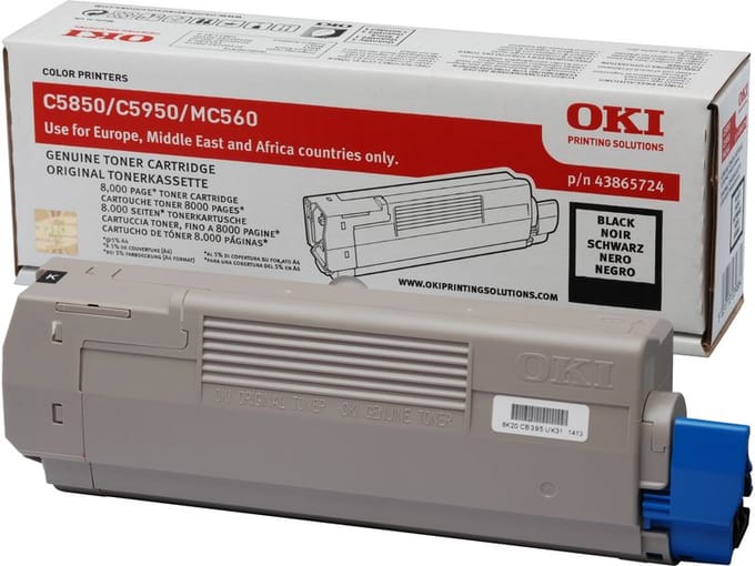 OKI 43865724 toner cartridge zwart (origineel)