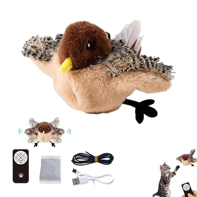 Ynkkvre - Interactief Katten Speelgoed - Kat Speelgoed Oplaadbare Klapperende Eend - USB-oplaadbaar - Flappende Eend Kattenspeelgoed - Voor Kittens Honde - Automatisch
