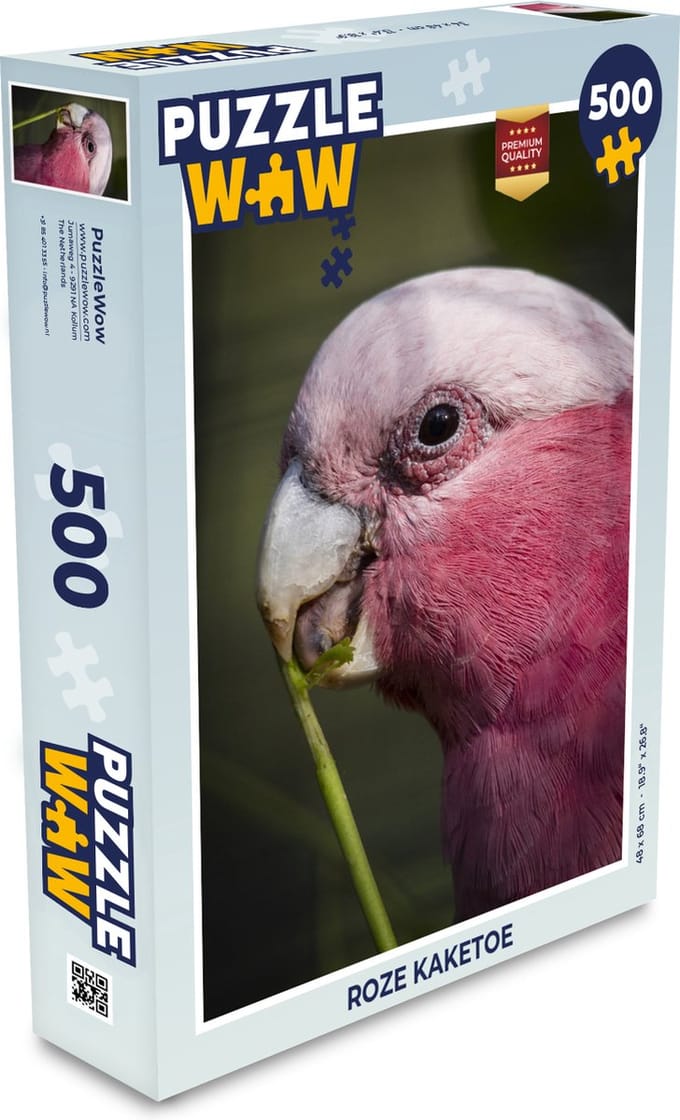 Puzzel Roze kaketoe - Legpuzzel - Puzzel 500 stukjes