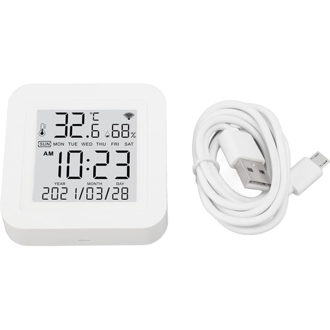 WiFi Temperatuur Vochtigheidssensor Professioneel Hoge Gevoeligheid Afstandsbediening APP Draadloze Sensor Controle white