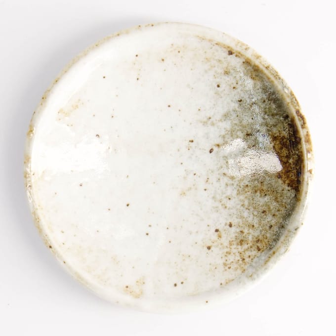 Tokyo Design Studio - Yukishino Rond Bord - Diameter 9,8 cm - Bruin/Wit - Porselein