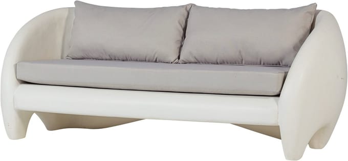 WOOOD Viale Bank 2-Zits - Polymeer - Naturel - 83x222x88