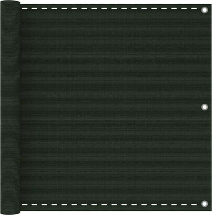 vidaXL - Balkonscherm - 90x600 - cm - HDPE - donkergroen