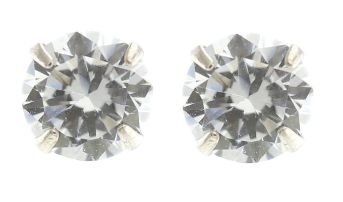 Behave - Dames oorknoppen zilverkleur - Subtiele steen - Daily chic