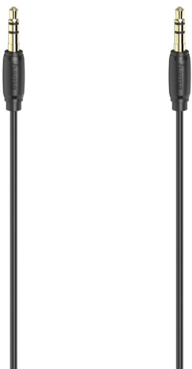 Hama 00205263 Jackplug Audio Kabel 3 m Zwart Vergulde steekcontacten
