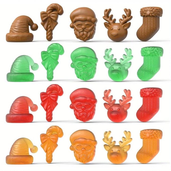 Moule à chocolat de noël 3D en Silicone, moule à gelée de bonbons, outil de décoration de gâteau à faire soi-même, outils de cuisson café
