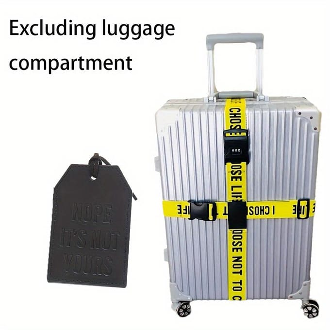 Lot de 3 sangles de fixation pour valise de voyage, sangles élastiques à code croisé, sangles de fixation pour valise de voyage, sangles de fixation pour bagages Password payment