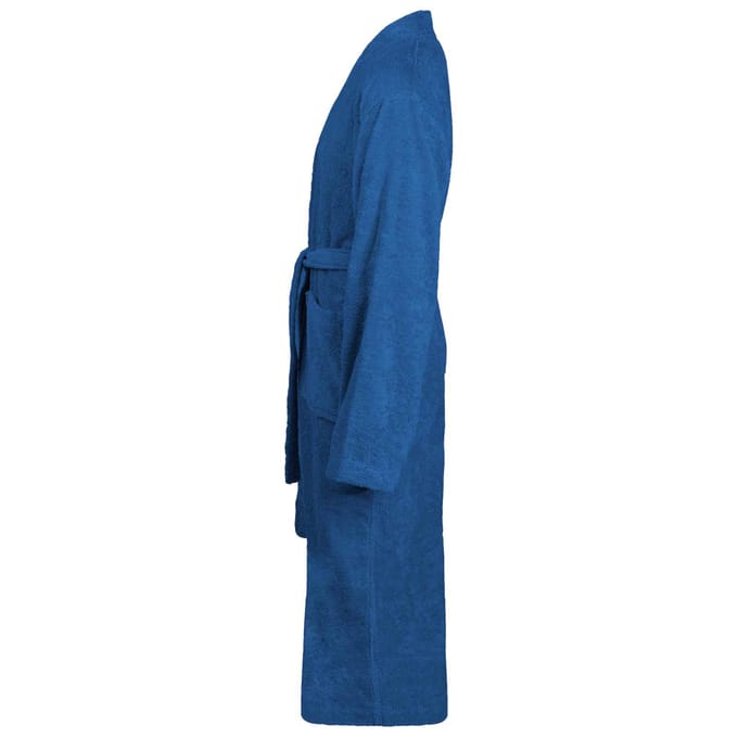 vidaXL Badjas KINN Blauw M Katoen