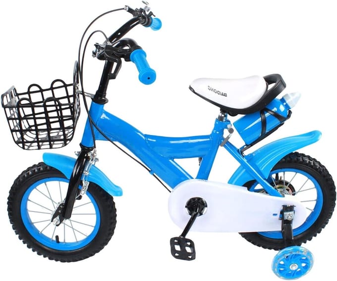 Kinderfiets - Loopfiets Peuterfiets - Leren Fietsen - Stevig Koolstofstaal Frame - 12 inch - Geel