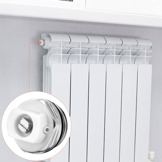 4 Stuks Radiator Ontluchtingspluggen - 1/2" Ontluchtingsschroeven