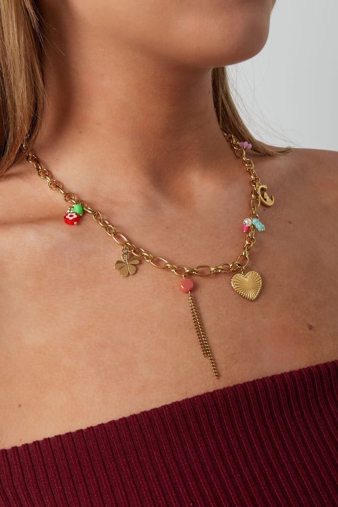Bedelketting loop dreams - Goudlief - Roestvrijstaal - Verkleurt niet