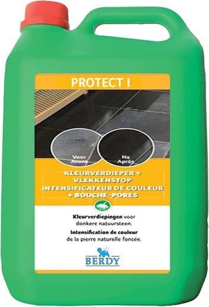 Protect I - Vlekkenstop en kleurverdieper NATUURSTEEN - Berdy - 5L