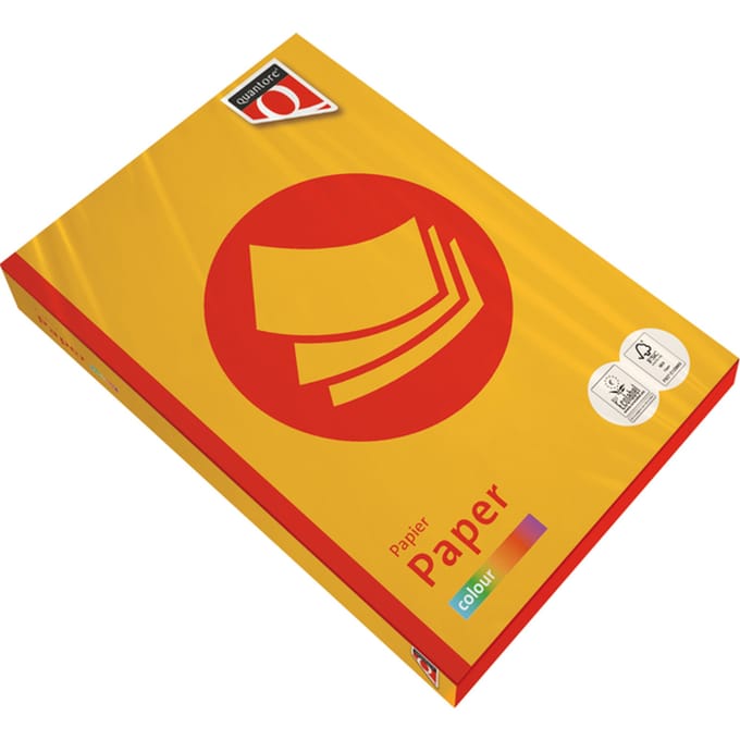 Kopieerpapier Quantore Colour A4 120gr diepgeel 250 vel