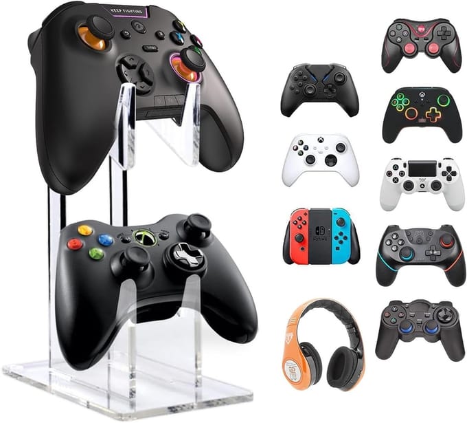 Universele gamecontrollerhouder voor PS4, PS5, Xbox One - Standaard voor controllers en hoofdtelefoons, gamingaccessoires en opberghouder