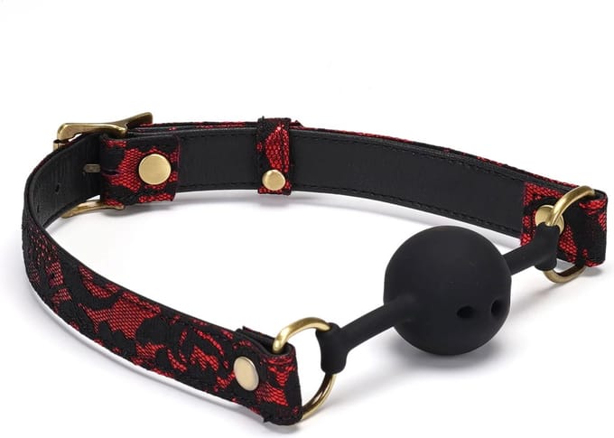 Liebe Seele - Victorian Garden - Ball Gag - Zwart/Rood