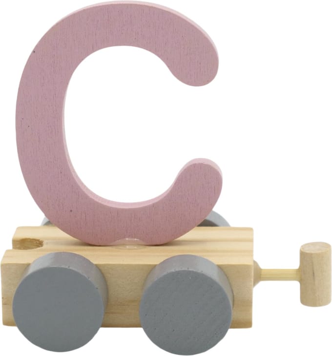 Lettertrein C roze | * totale trein pas vanaf 3, diverse, wagonnetjes bestellen aub