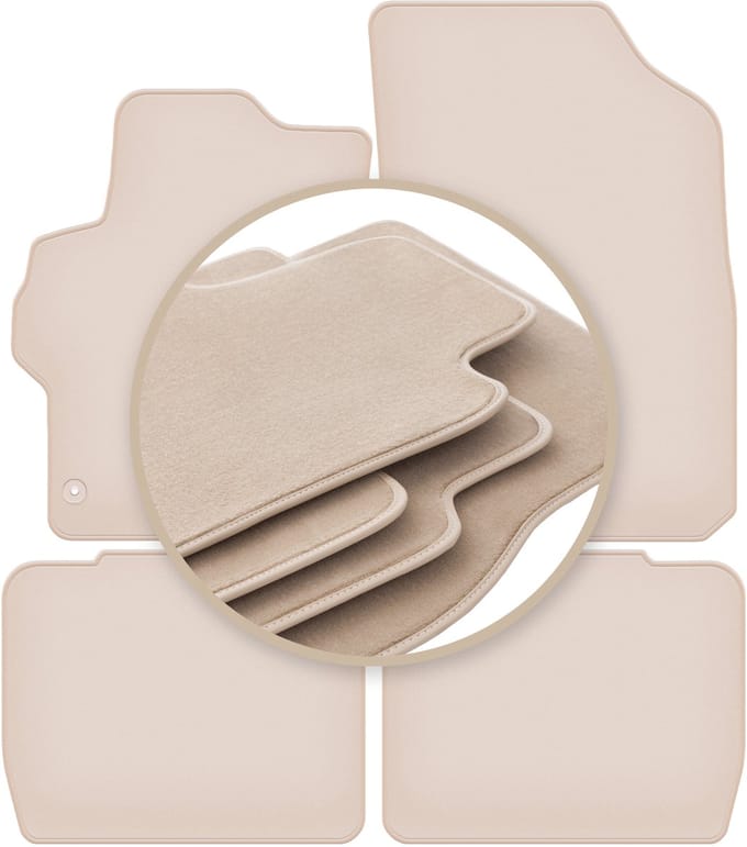 PREMIUM beige vloermatten voor: Citroen C-Elysee sedan 2012-