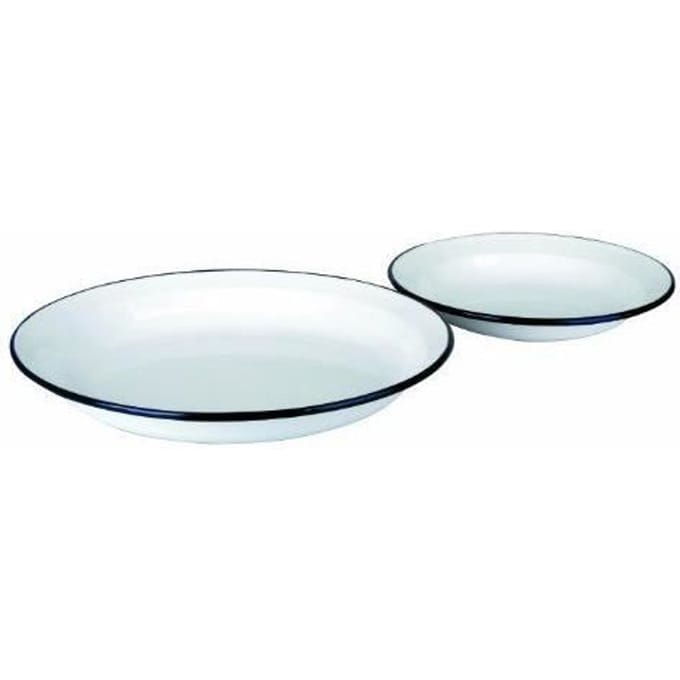 Ibili 912928 Geëmailleerde stalen plaat, 28 cm, wit
