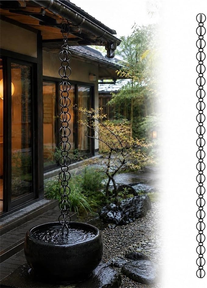 Regenketting - Decoratieve Ketting - Water Afvoeren - 22 Stijlen - 2 Meter - Metaal