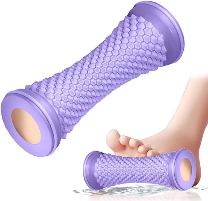 Voet Roller - Spierroller Massage - Spierontspanning Voeten - Ergonomisch Ontwerp - 16.5 cm - Grijs