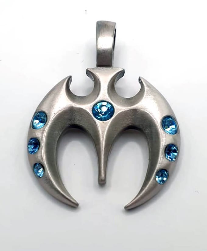 Vleermuis hanger met Swarovski kristallen (CR10)