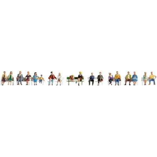 NOCH 16131 H0 Zittende mensen figuren Geverfd, Zittend