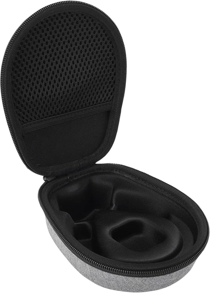 Hoofdtelefoon Case - Opbergtas - Reizen - Schokbestendig - 17x14x6 cm - Grijs