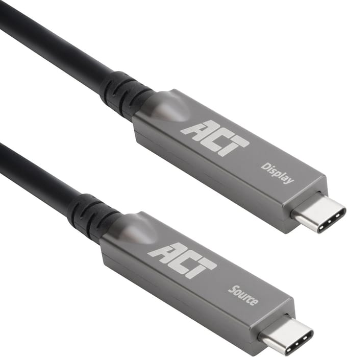 ACT USB-C 3.2 Gen2 Active Optical Cable (AOC), voor touchpanels, video, data, power, 5m