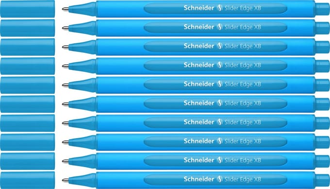 Schneider balpen - Slider Edge - XB - lichtblauw - 10 stuks - S-152210-10