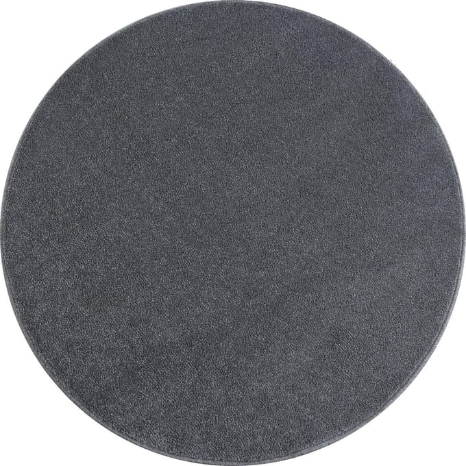 Laagpolig vloerkleed Ata - lichtgrijs - rond - O 120 cm