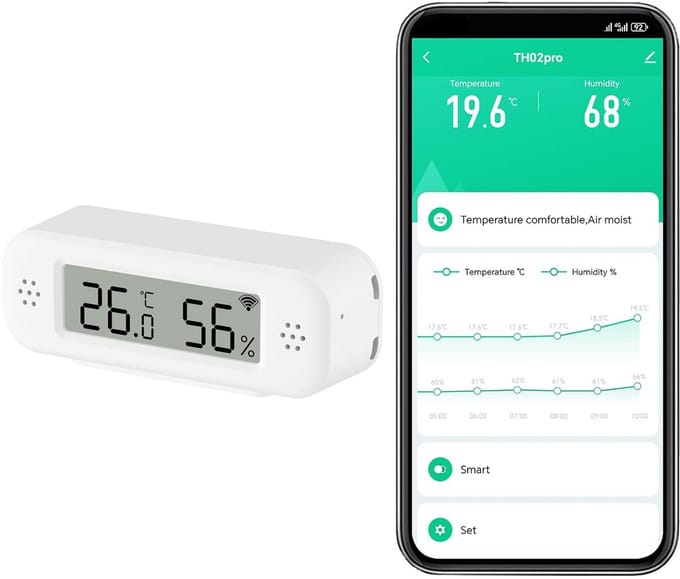 Draadloze Wifi Thermometer en Hygrometer met App voor Binnen