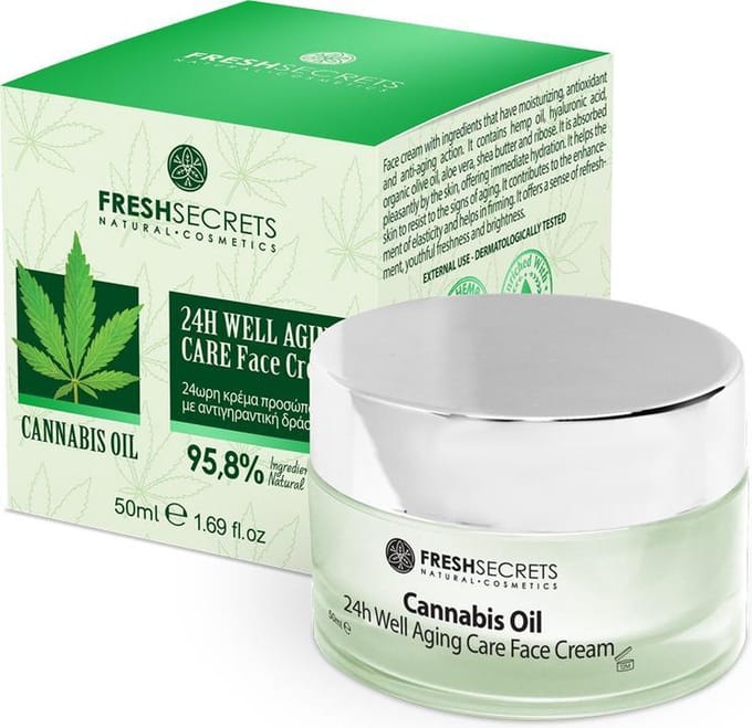 Fresh Secrets Gezichtscrème 24H *Cannabis Olie* 50ml