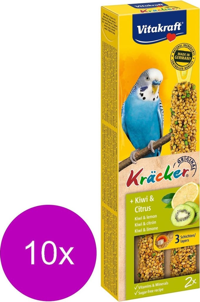 Vitakraft Parkiet Kracker 2 stuks - Vogelsnack - 10 x Kiwi