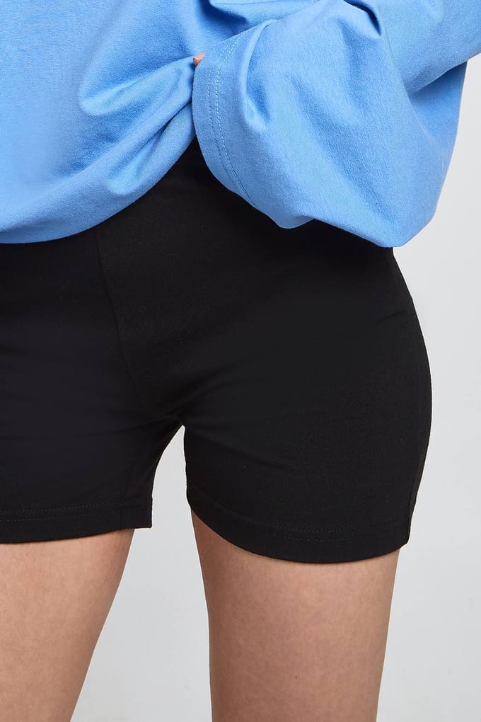 boohoo Dames Petite Basic Fietsbroekje | Zwart | Maat: 42