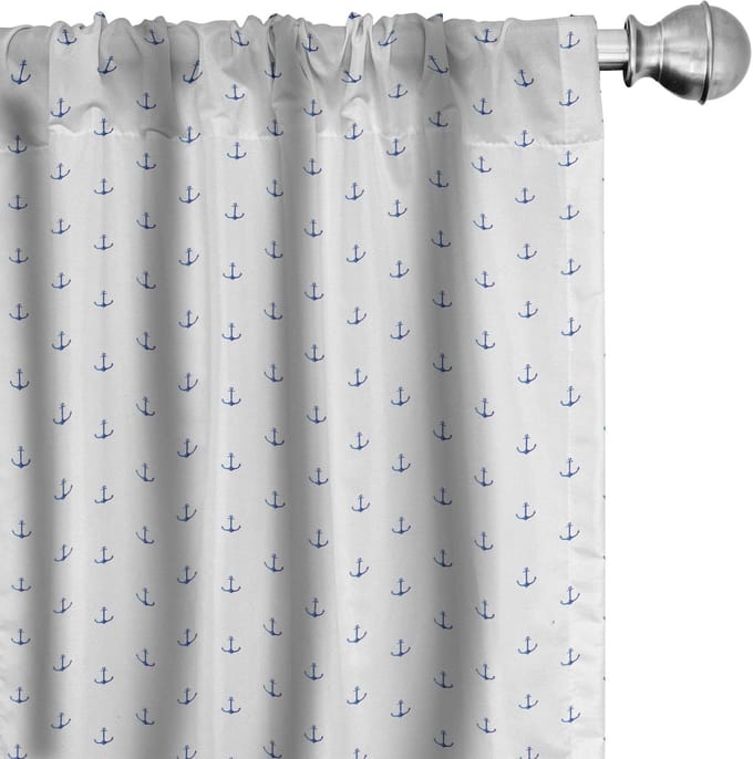 ABAKUHAUS Gordijnen – Anker Vivid Blue – 2x75x225 cm – microvezel
