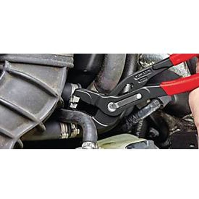 Slangklemtang, totale lengte 250 mm, kop grijs, atram-kunststofbekleding, KNIPEX