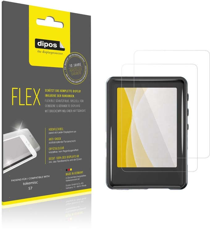 dipos – 2x Beschermfolie geschikt voor tokemisc S7 | 3D Full Cover Screenprotector | 100% Passend