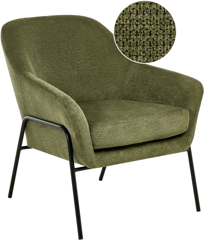 VEDDIGE - Fauteuil - Groen - Polyester