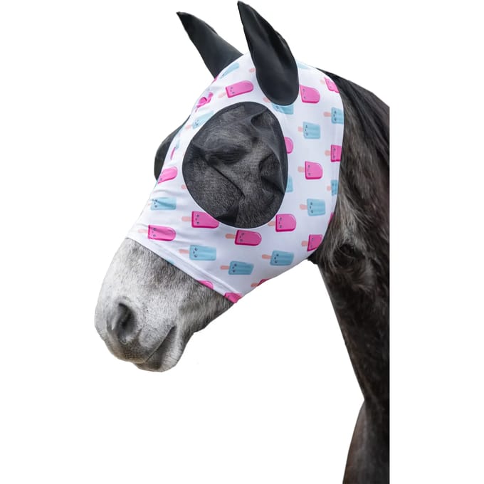 Anti-vliegenmasker voor paarden HKM Ice Cream