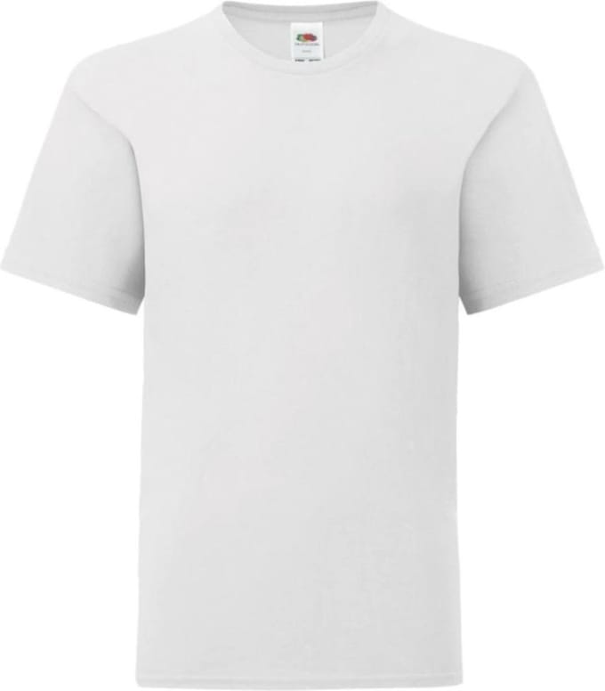 Fruit Of The Loom Iconisch T-shirt Kinderen / Kinder (Wit) 3/4 jaar