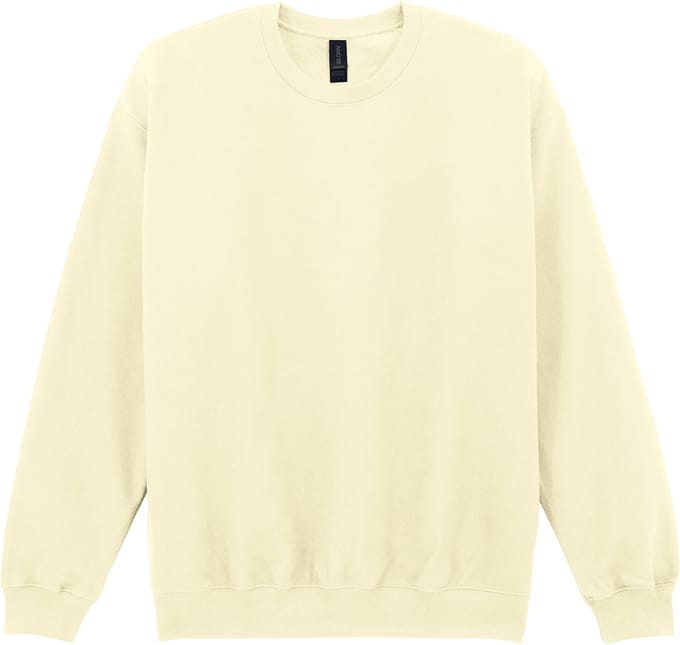 Gildan - Softstyle Midweight Fleece Crewneck Sweater - Off White maat M
