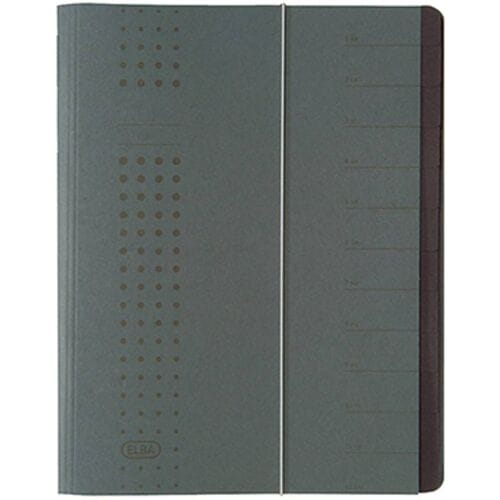 Elba chic 400001032 Ordner Grijs DIN A4 Colorspankarton Aantal vakken: 12