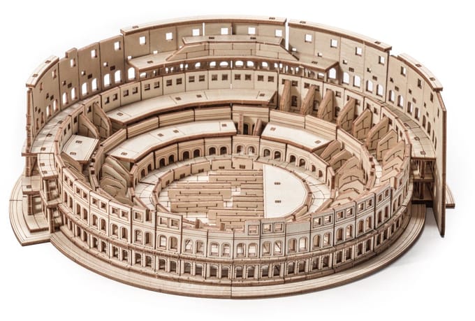 Nice Idea- Bouwpakket 3D DIY- Colosseum (Rome) van hout- Modelbouw